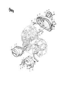 KZ400 Крышки двигателя