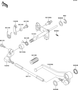 ZX900 Механизм переключения передач