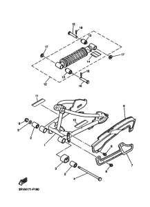 PW80 PW80X Задний рычаг и подвеска