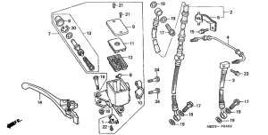 CB600F21 Передний главный тормозной цилиндр