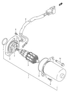 RG125 Стартерный мотор