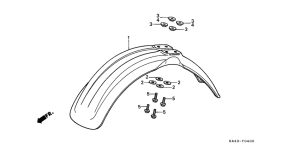 CR250R Переднее крыло