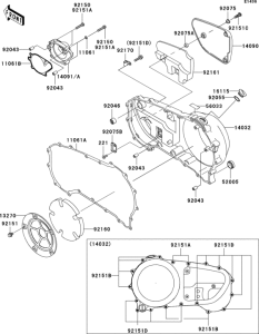  Крышки двигателя правые