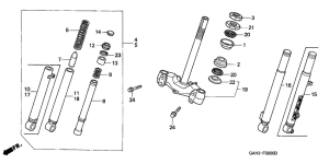 SK50M Front fork / steering stem