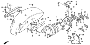 VF750C Заднее крыло