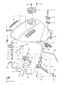 XJ600S Топливный бак