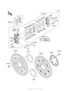 ZX1400 Передний тормоз