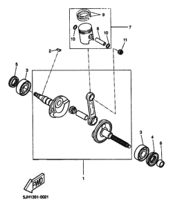 CW50 Коленчатый вал и Поршень