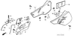 CRM75R Side cover / oil tank