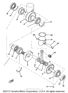 TZ250G Коленчатый вал и Поршень