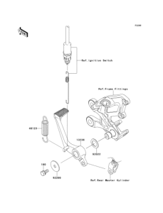 ZX1400 Педаль тормоза