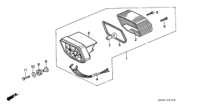 NSR75 Taillight unit ass`y