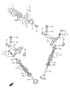 DR200 Распредвал  /  клапан