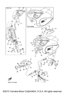 XVS650A Топливный бак