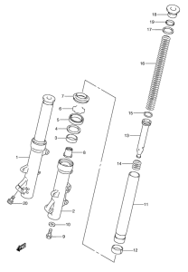 AN250 Демпфер передней вилки
