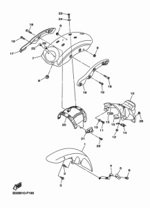 XVS950CU (ABS) フエンダ
