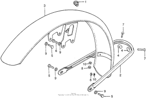 CB200T Переднее крыло