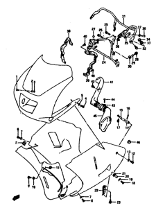 RGV250 Cowling fitting set