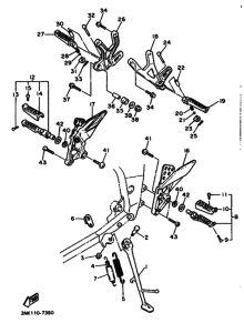 FZR750R FZR750RU Support & repose pied