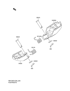 RM100 Подножки