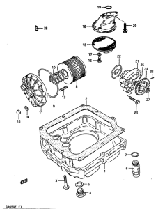 GR650 Масляный насос и фильтр
