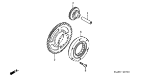 CBR1100XX Муфта стартера