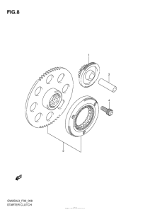 GSX-R250 Муфта стартера