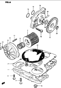 GS1100 Oil pump - oil filter