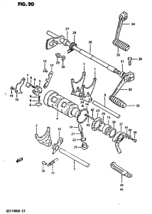 GS1100 Переключение передач