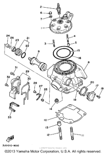 YZ250W Cylinder head-cylinder