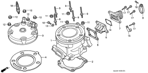 CR125R Cylinder / cylinder head