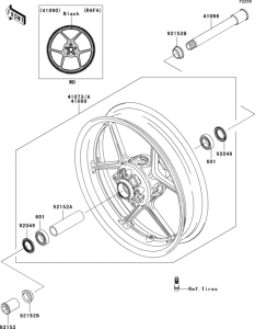 ZX600 Переднее колесо