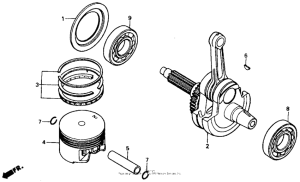 XR600R Коленвал