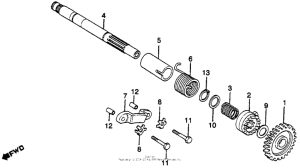 CR125R Кик стартер