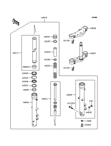 ZR750 Передняя вилка