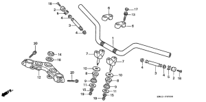 CD250 Handle pipe / top bridge