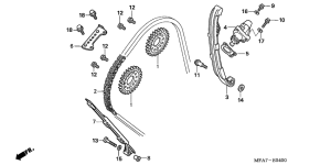 CBF1000 Цепь грм / натяжное устройство