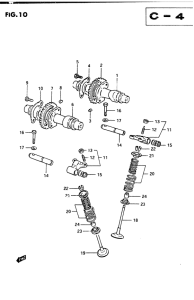GSX400 Распределительный вал-клапаны