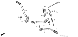 NSR75 Pedal / kick starter arm