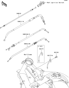 ER650 Тросы управления