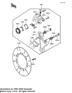 KZ1100 Передний суппорт
