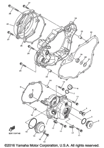 WR250F Крышка картера двигателя