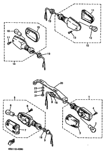 XJ600S XJ600SG Проблесковый световой сигнал