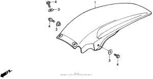 CR125R Rear fender 90
