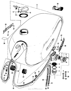  Fuel tank + fuel valve