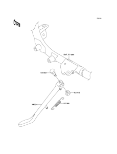 VN1500 Подножка