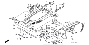 MTX200 Rear fork / chain case