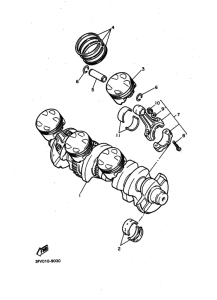 FZR750R Коленчатый вал и Поршень