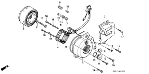 XL185 Left crankcase cover /  generator