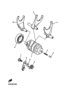 WR450F WR450FV Shift cam & fork